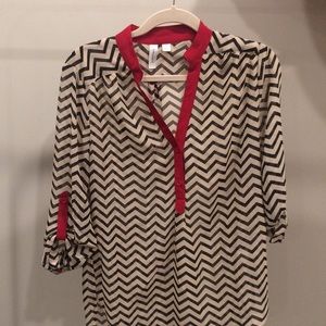 Chevron & Red Top